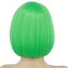 MISSQUEEN Женский модный зеленый прямой короткий парик Боб с челкой из синтетического волокна, зеленый парик для косплея на Хэллоуин