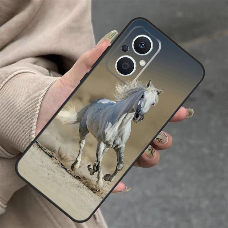Чехол-книжка 'Бегущие лошади' для OPPO Reno 7 8 Lite 10 11 12 13 14 Pro 8T 12F 13F 14F OPPO Find X8 X6 X9 Pro