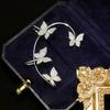 1Pc Clip Earring Butterfly Rhinestone Jewelry Temperament Delicate Ear Cuff for Wedding