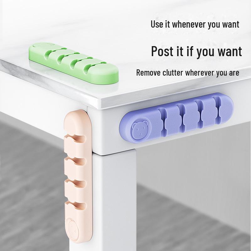 Cable Organizer: Traceless Adhesive Wall Mount Holder