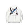Li Ning Sports Fashion Series Pullover Loose Round Neck Sweatshirt Unisex Sweatshirt White AWDR504-4