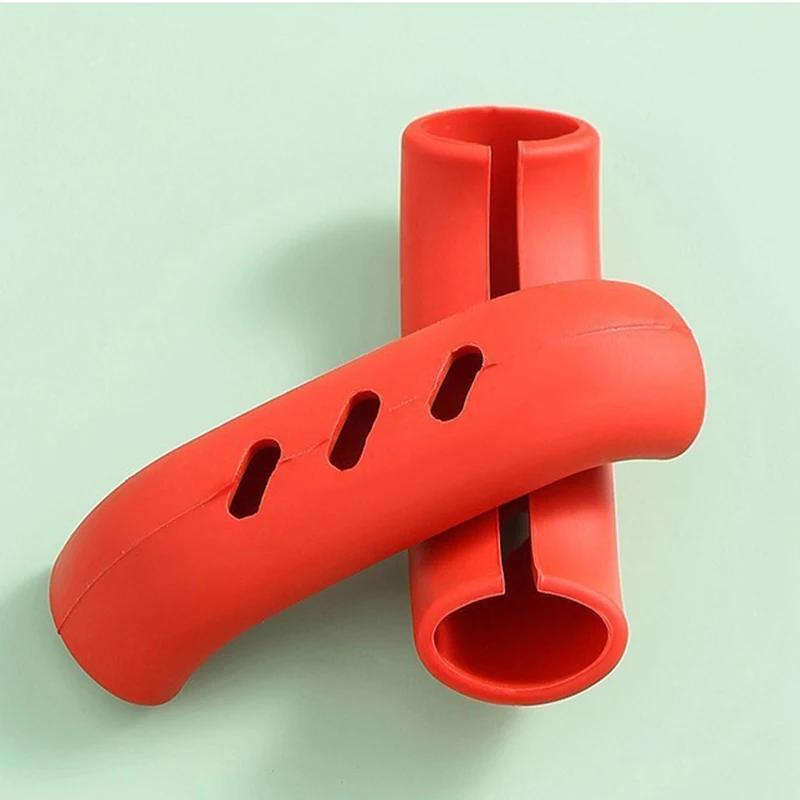 2 шт. Силиконовый рукав для ручки сковороды, защита от ожогов, для чугунной сковороды, уши вока, защита от ожогов, жаростойкий