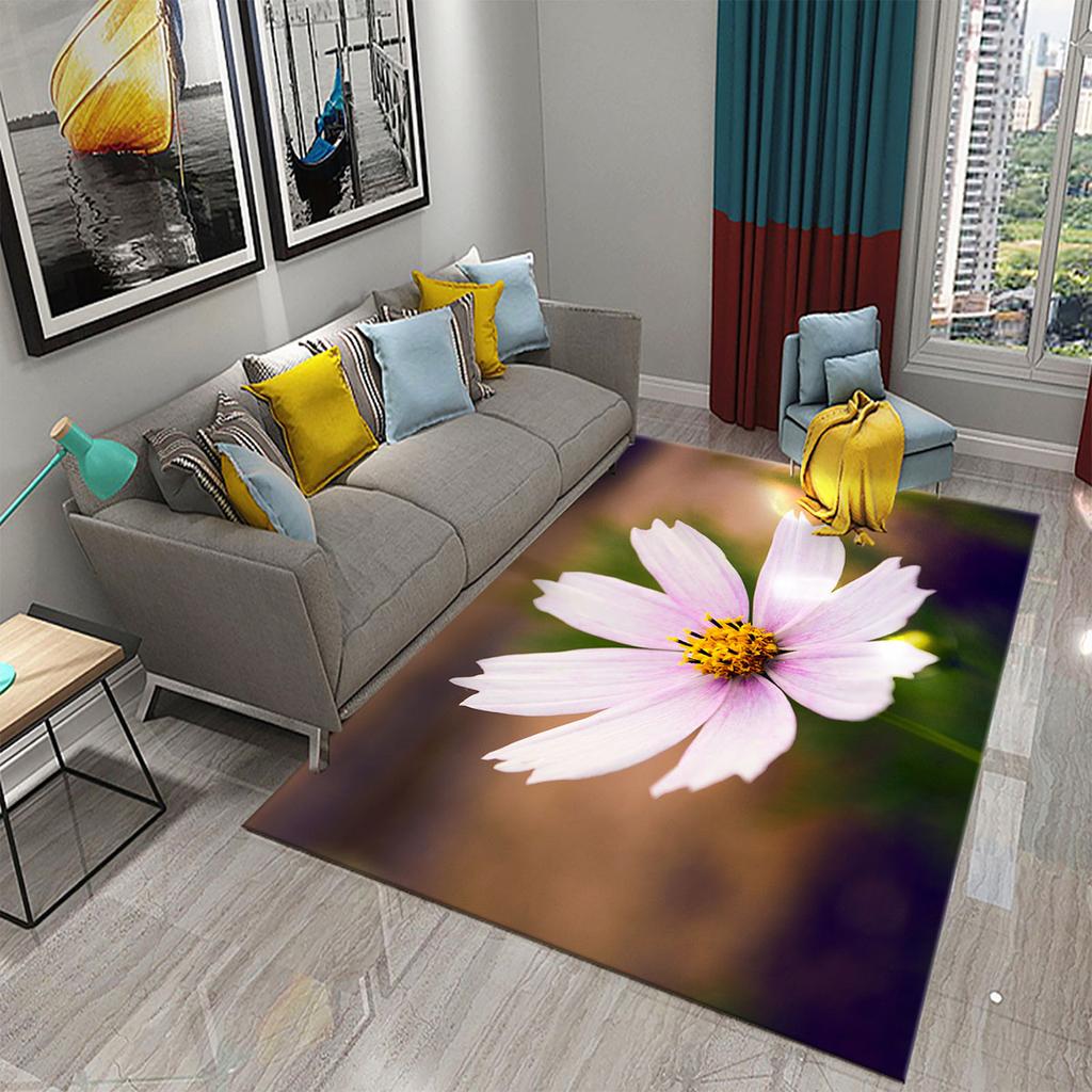 Нескользящий ковер для кухни, ванной комнаты, прихожей, гостиной, спальни, декоративный коврик, красочный ковер с лепестками