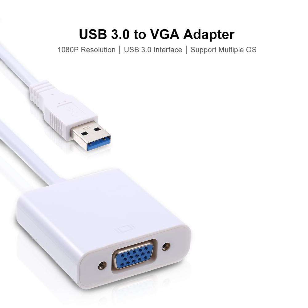 USB3.0 к VGA Женский адаптер-кабель-конвертер 1080p для ПК, ноутбука, проектора, ТВ-коробки