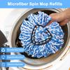 Mop Head Replacement for Vileda/for O-Cedar EasyWring RinseClean Microfiber Spin Mop Refill 11cm Diameter Machine Washable Mop Head