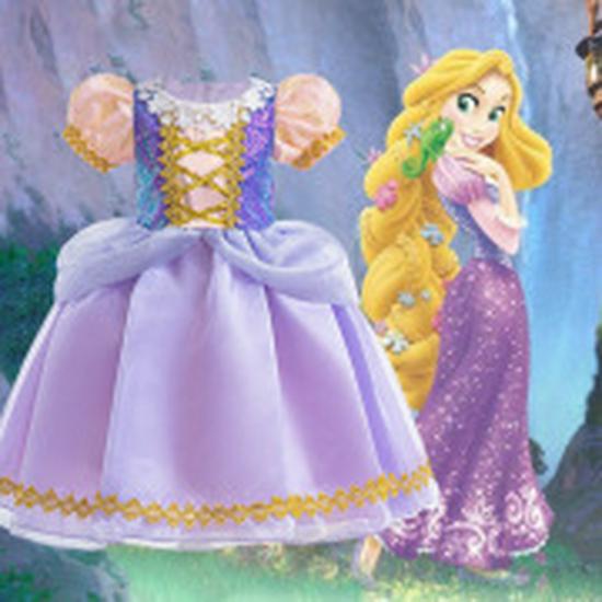 Платье принцессы-единорога с пышной юбкой для девочек - Летний наряд для выступления на фортепиано