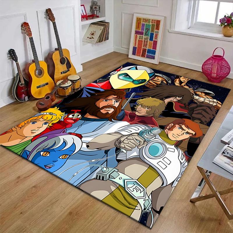 1pc UFO Robot Grendizer8 Design Printed Area Rug Carpet for Bedroom Living Room Home Decor Rugs Mat Non Slip Mat Rug for Bedside