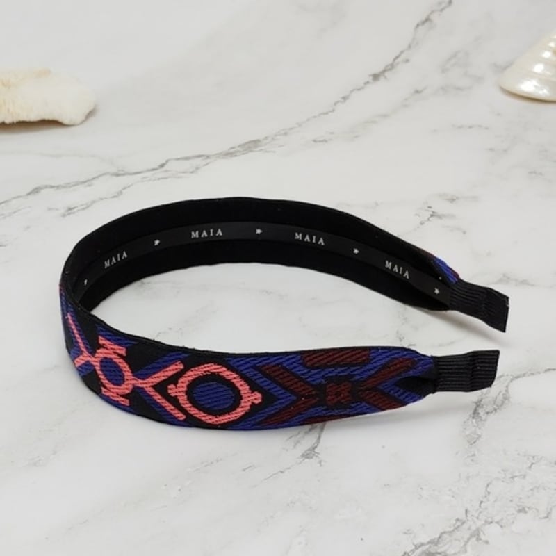 Жаккардовая повязка на голову MAIA - Фиолетовая