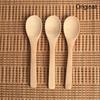 3 PCS DIY Soup Kitchen Jam Scoop Bamboo Spoon Wooden Cooking Utensil