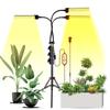 3 Heads LED Grow Lights for Indoor Plants Full Spectrum 3 Light Modes 5 Brightness 3 Timing with