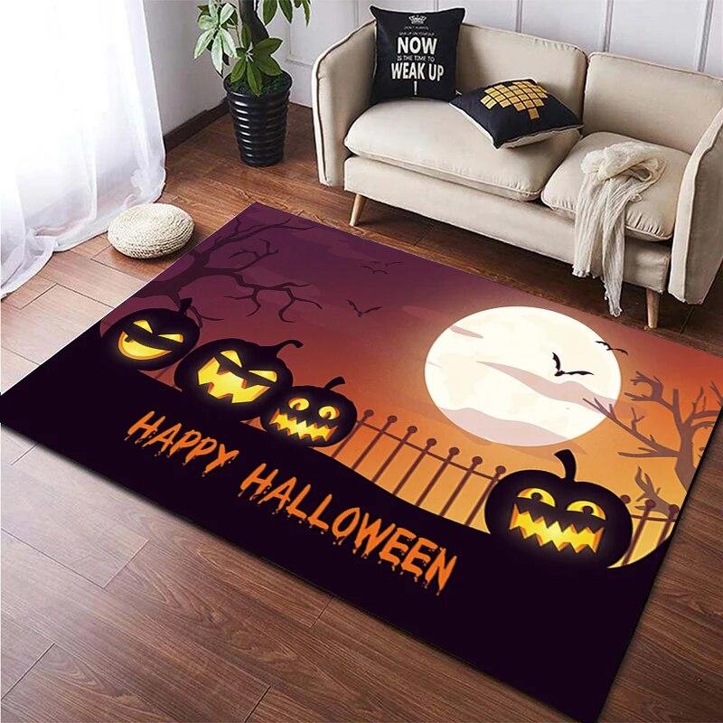 Halloween New Year Gift HD Printing Area Carpet, Living Room Sofa Decorative Carpet, Anti-skid Mat, Alfombras Direct Shipment