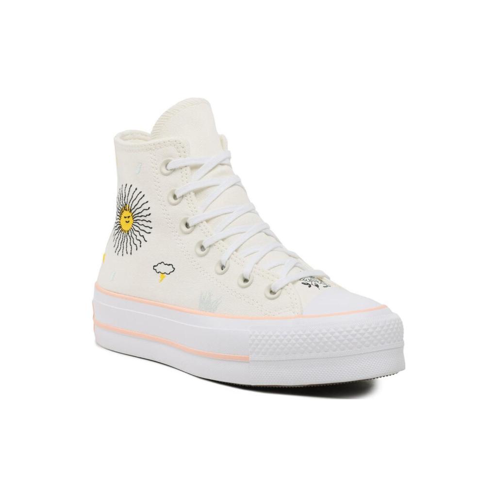 Кеды Chuck Taylor All Star Wmns Converse на платформе с высоким верхом 'Цветочная вышивка' Женские A03516C