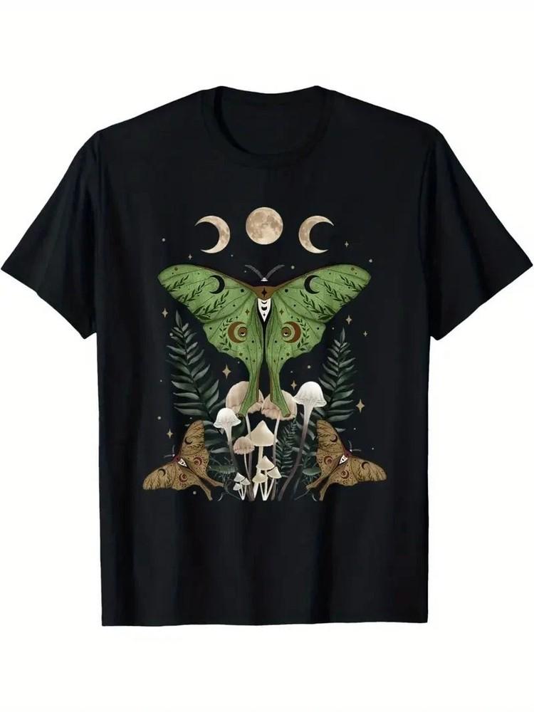 Fairy Grunge Fairycore Aesthetic Goth Luna Moth Mushroom T-ShiRT S-5XL Q8748 Unisex T-Shirt