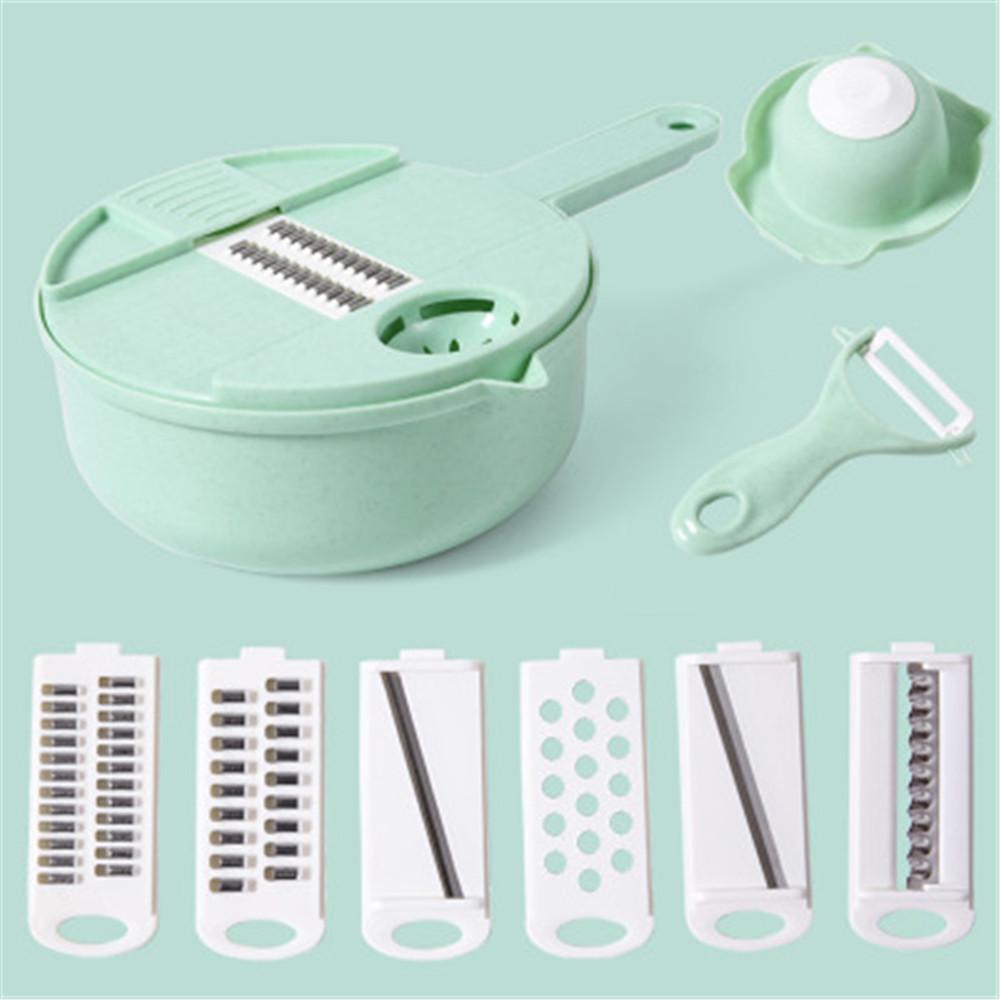 8in1 Mandoline Slicer Vegetable Slicer Potato Peeler Carrot Grater with Strainer Vegetable Cutter