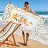 Cute Animal Puzzle Print Beach Towel, Large Soft Quick Dry Towel for Beach Camping Swimming