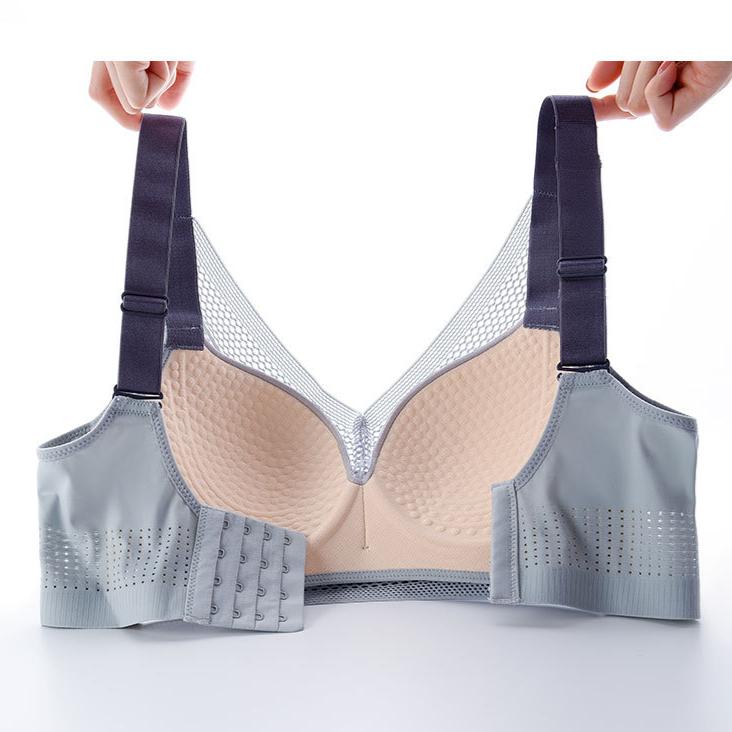 Large-sized Bras for Women Full-cup Bras Adjustable Bras Mesh Breathable Bras Push Up Bra
