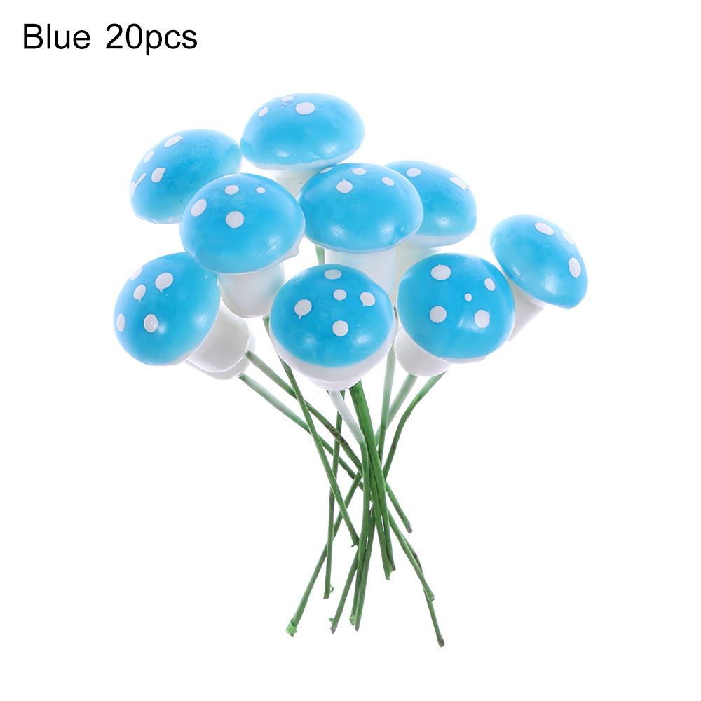 DIY Craft Stakes Resin Crafts Artificial Foam Potted Plants Decor Miniature Figurine Mini Mushroom