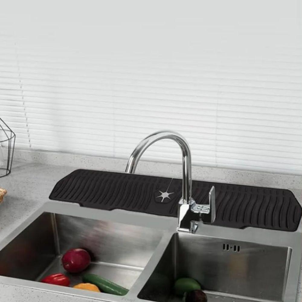 Foldable Sink Faucet Mat Non-Slip Faucet Drain Pad Kitchen Silicone Faucet Mat Washbasin