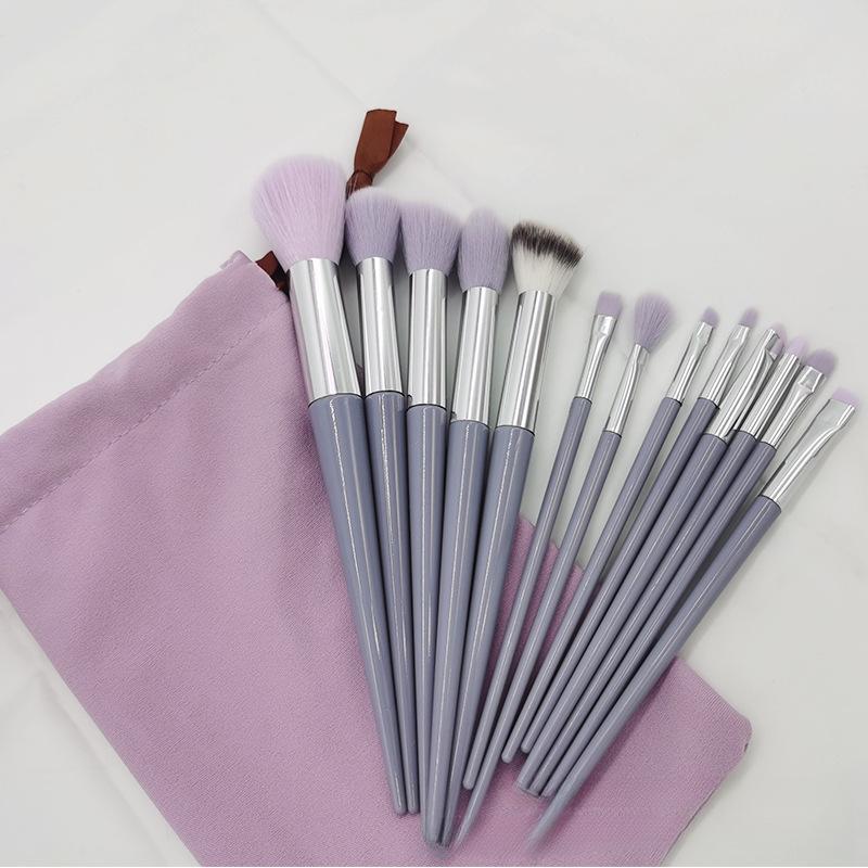 13 шт. набор мягких кистей для макияжа для тонального крема, румян, пудры, теней для век, хайлайтера для растушевки макияжа, косметической кисти, инструментов для красоты
