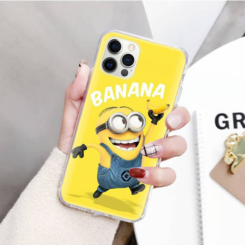 JM29 Я люблю Minion Прозрачный чехол для Samsung A04 A14 A23 M33 M53 Realme 10 9 C35 C55 VIVO Y02 X80 Infinix Hot 30 Note 11 Tecno Spark 8P Pro