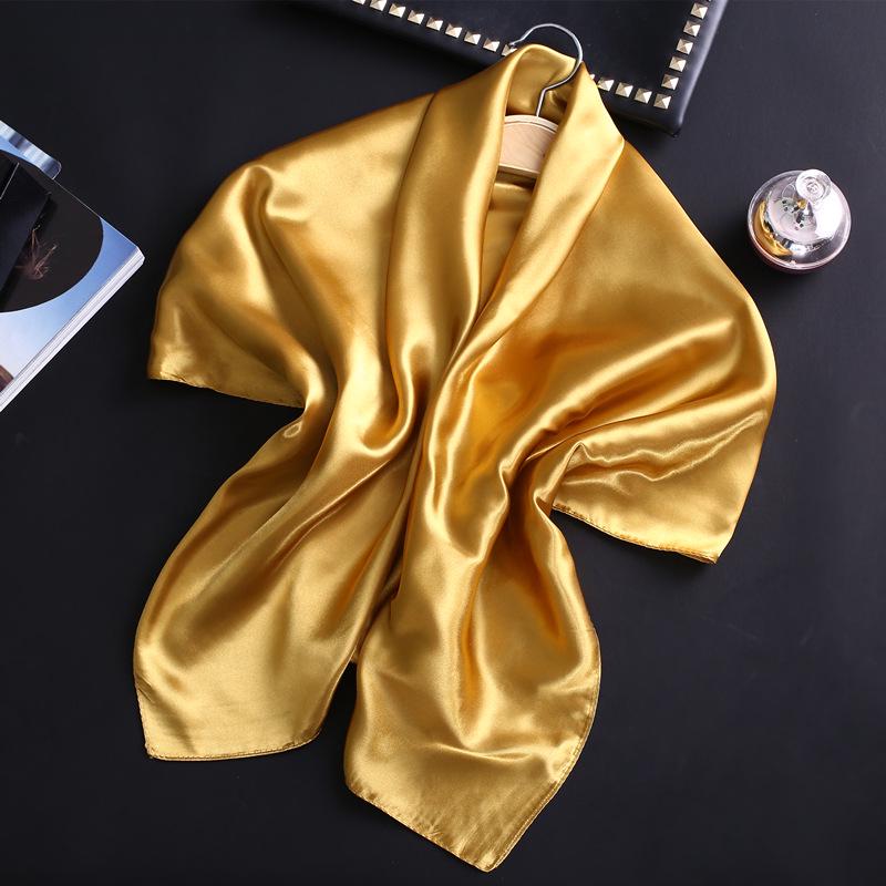 Solid Color Shawls Wraps Women Bandana Head Scarf 90cm Fashion Kerchief Neck Scarves