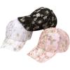 Hat Women Summer Mesh Cap Breathable Baseball Cap Flower Lace Hat Fashion Casual Sun