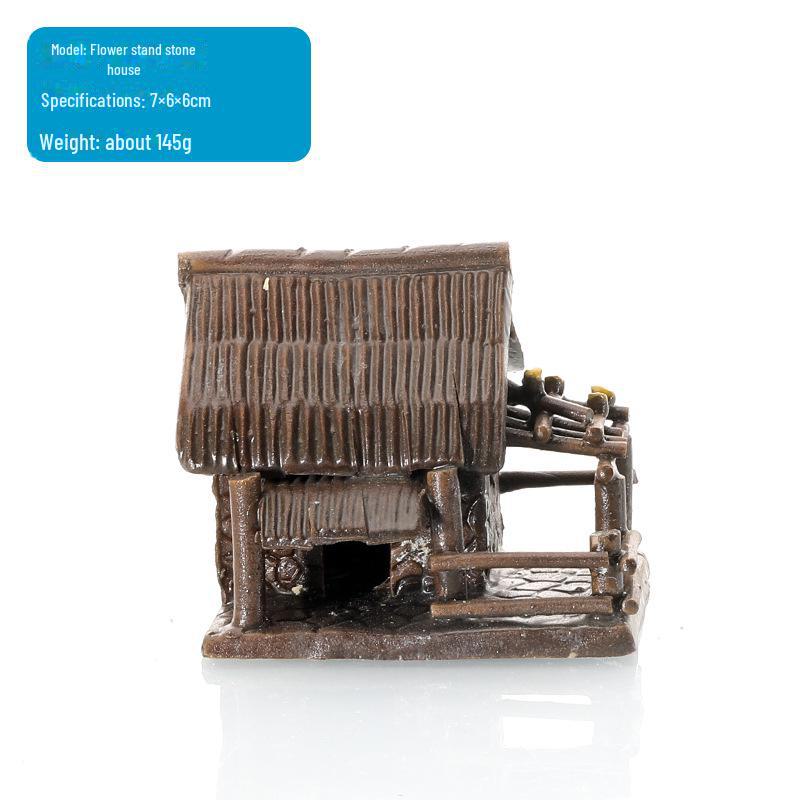 Керамическое украшение для аквариума: Каменный декор, впитывающий воду, для аквариумов, садов и бонсай – соломенных и бамбуковых домов.