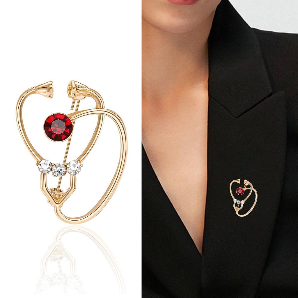 Blucome Новинка 2023 года, броши-стетоскопы для женщин, унисекс, 2 цвета, больница, доктор, медсестра, офис, повседневная брошь, булавки, подарки