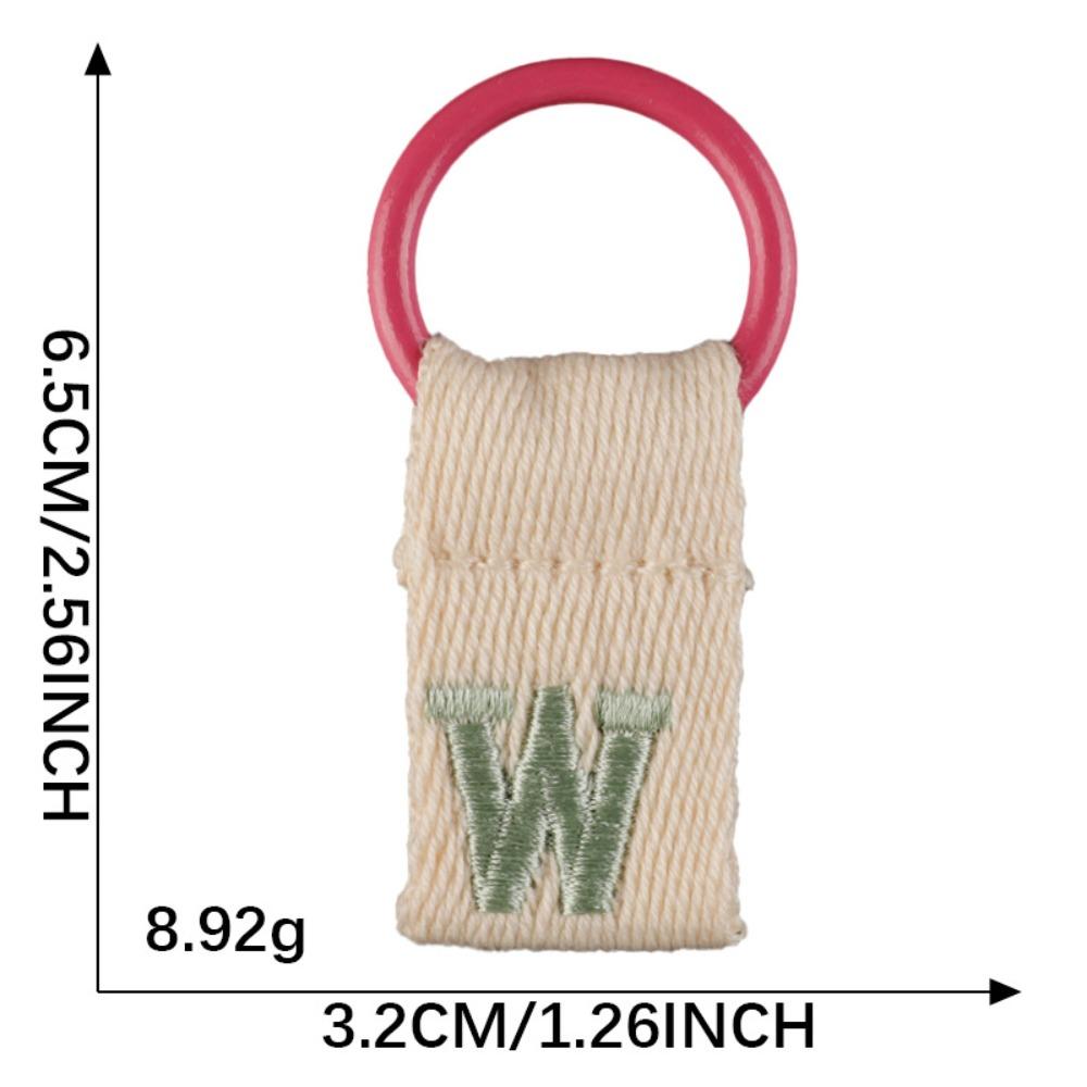 Embroidery 26 Letter Key Chain Key Ring Business Key Holder Creative Alphabet Car Key Buckle  Man