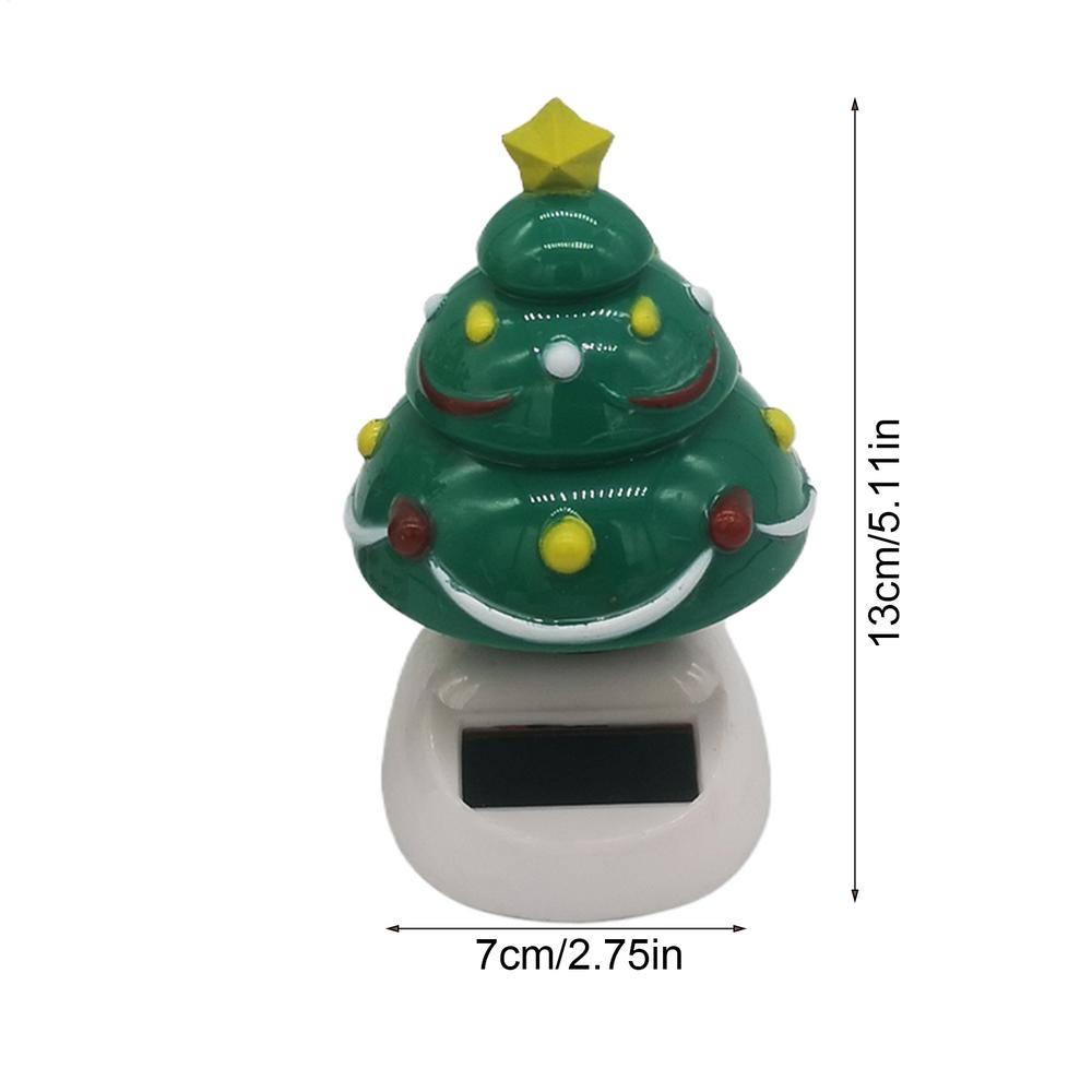 Качающаяся голова, мультяшная рождественская кукла, игрушки, работающие на солнечной энергии, танцевальная машинка, украшения, новое поступление, рождественские качающиеся игрушечные машинки, аксессуары