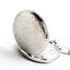 Silver Patterned Large Quartz Pocket Watch - Zinc Alloy