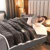 Thick Imitation Lamb Wool Blanket Winter Double-sided Three-layer Quilted Blanket Skin-friendly Cozy Warm Bed Cover Blanket
