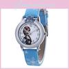 Cute Frozen Cartoon Quartz Watch For Boys And Girls With Colorful Pu Leather Strap And Life Waterproof Feature