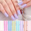 Solid Color Gel Nails Stickers Nails Polish Strips Semi Cured Gel Nail Strips Manicures Stickers Full Nail Wraps
