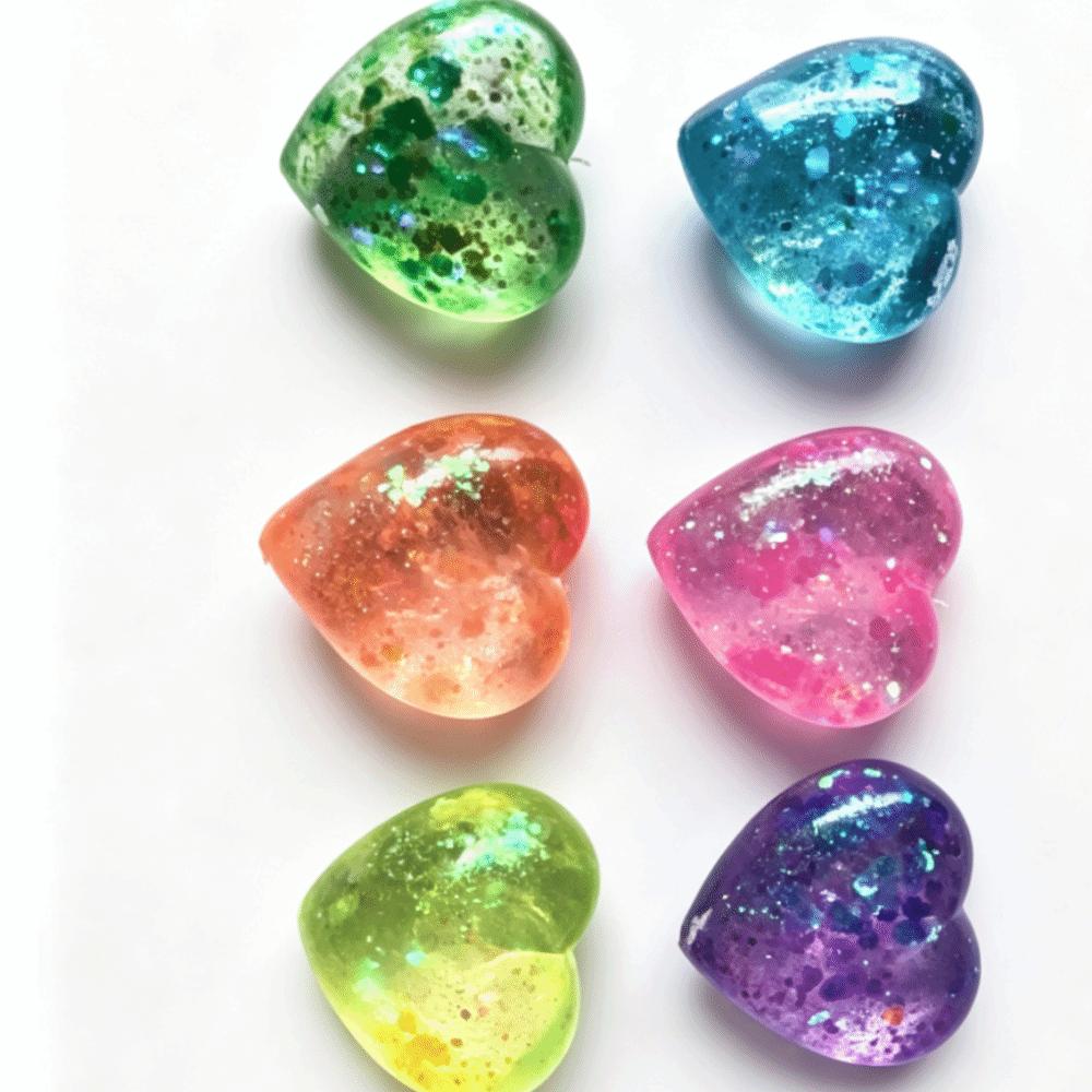 Sequins Love Squeeze Toy Changing Color Heart Slow Rising Toy Fidget Toy Science Education