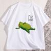 Im Done Frog Tshirt Funny Lazy Cotton Short Sleeve Round Neck Tshirt Unisex Unisex Comfortable Printed T Shirt Clothes