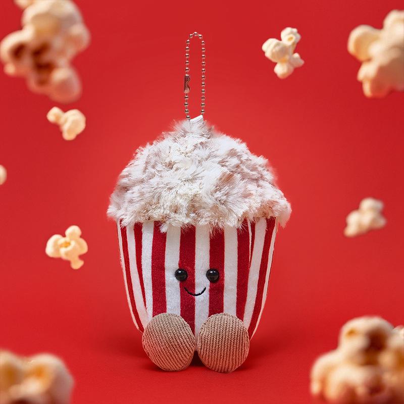 Кружка для латте JC Fun, плюшевая игрушка в виде попкорна для тенниса, круассан, медведь, пингвин, подвеска - детский подарок