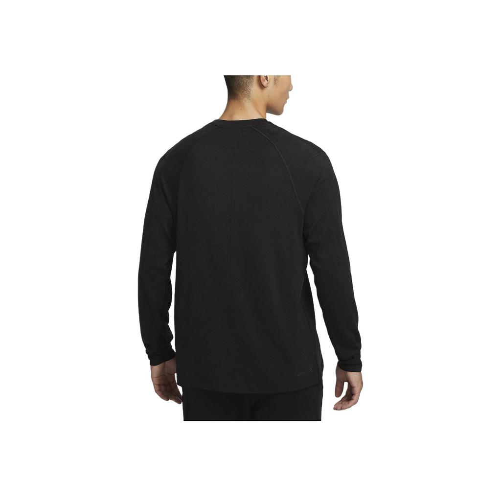 Nike Мужская футболка с длинным рукавом Dri-FIT ADV Axis Performance System однотонная с круглым вырезом быстросохнущая универсальная топы черная FZ0992010