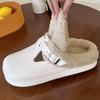 Зимние водонепроницаемые клоги-тапочки женские легкие теплые на меху Birken Shoes женские уличные комнатные нескользящие хлопковые тапочки 2025