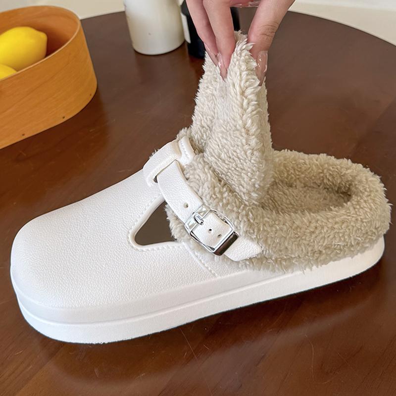Зимние водонепроницаемые клоги-тапочки женские легкие теплые на меху Birken Shoes женские уличные комнатные нескользящие хлопковые тапочки 2025