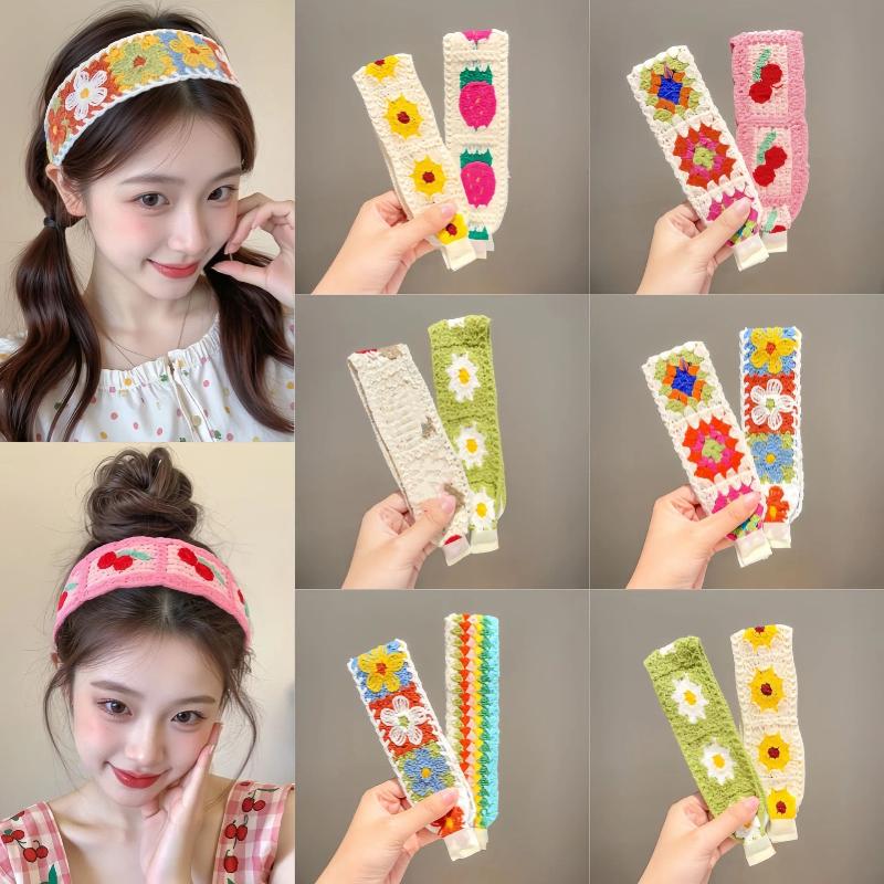 Soft and Comfortable Vintage Knitted Hair Hoops for Girls Daily Accessories