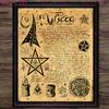 Witchcraft Old Book Vintage Wall Art Canvas Printing Mysterious Black Magic Knowledge Art Posters and Printing Witches