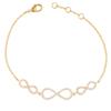 [R3488] - White Gold 'Infini' Gold Plated Bracelet - 50x8 Mm