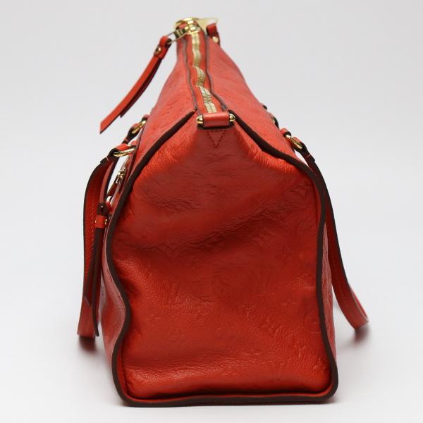LOUIS VUITTON Ann Platt Monogram Tote Bag Monogram Empreinte Red Women M50048 Used