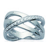 Silver Ring 'Cache Coeur' White Silver (rhodium) - 12 Mm