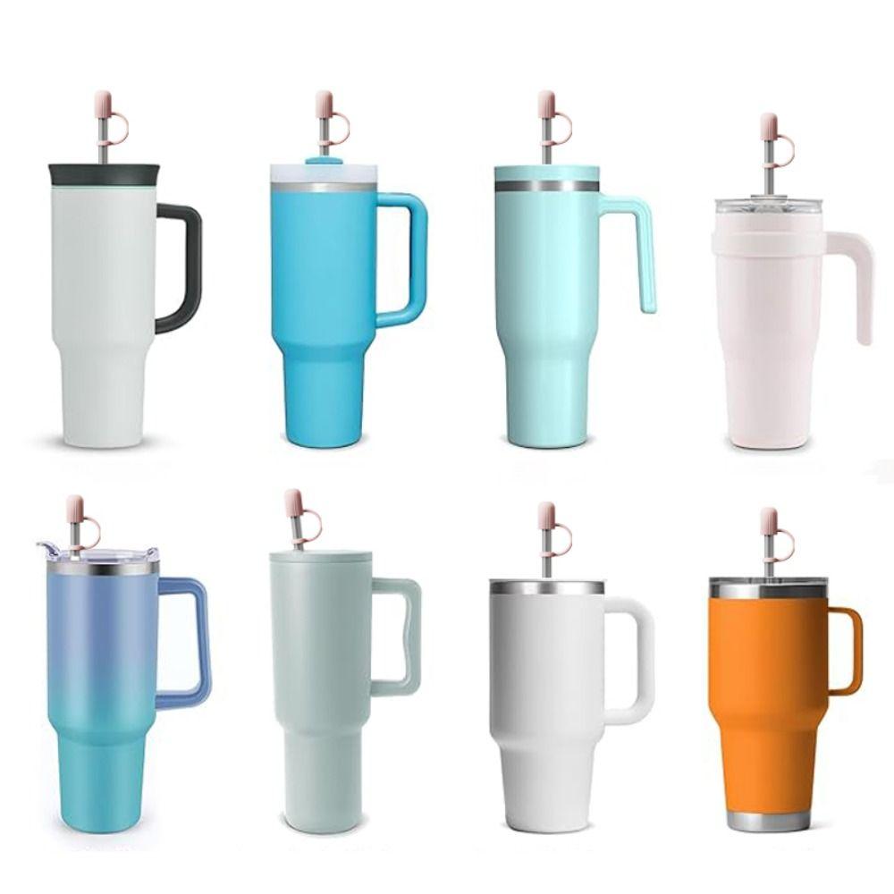 Silicone Straw Topper Reusable Straw Tips Cover 8-12MM Universal Straw Cover Cap for Stanley Cup