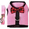Rabbit Harness with Elastic Leash, Suitable for Small Pets (S: Bust (20-23cm), Pink) -Versailles