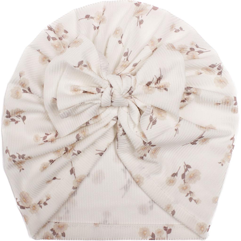 Летняя детская шапочка-бантик с креативным принтом