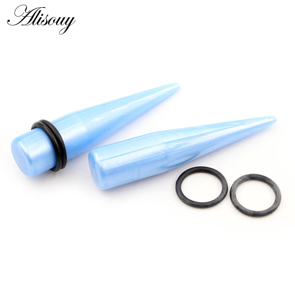 Alisouy 2 шт. жемчужный цвет акриловый конус ушной конус туннельный заглушка расширитель плоти растяжитель серьги калибры пирсинг украшения для тела