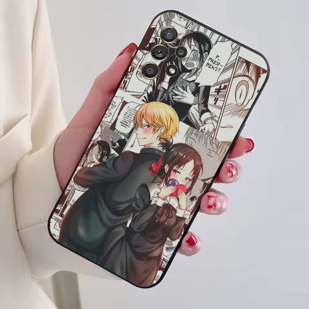 Чехол для телефона с изображением аниме-девушки K-Kaguya sama для Samsung S25, S24, S21, S22, S23, S30, Ultra, S20, Plus, Fe, Мягкий силиконовый черный чехол